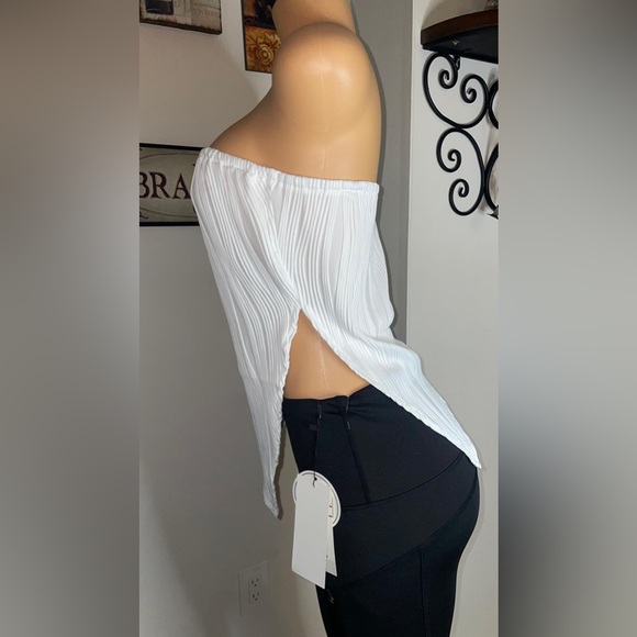 Privé Solid Asymmetrical Hem Tube Top XL in white - Picture 6 of 6